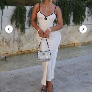 Fashion Nova White Backless Dress